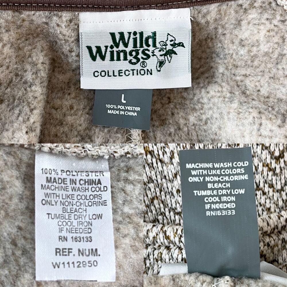 Vintage Wild Wings Collection Zip Jacket Sweatshirt Sweater Hummingbird L - Picture 7 of 11